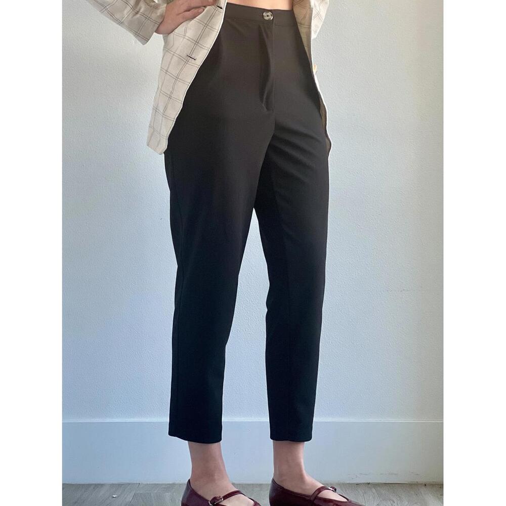 Chic High-Waisted Black Trousers